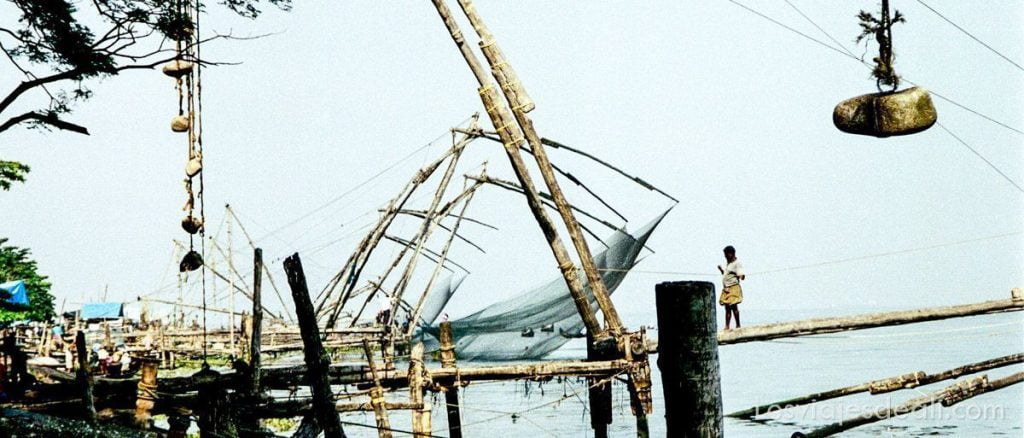 India del Sur, en los backwaters de Kerala 19 redes chinas kochi