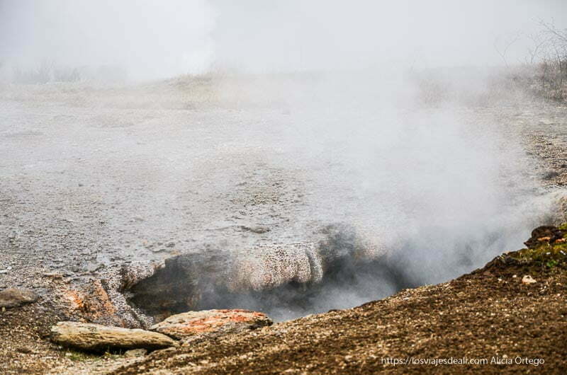 Qué ver en el Triángulo Dorado de Islandia en 1 día: ruta imprescindible 52 vapores saliendo de la tierra en geysir triángulo dorado de islandia