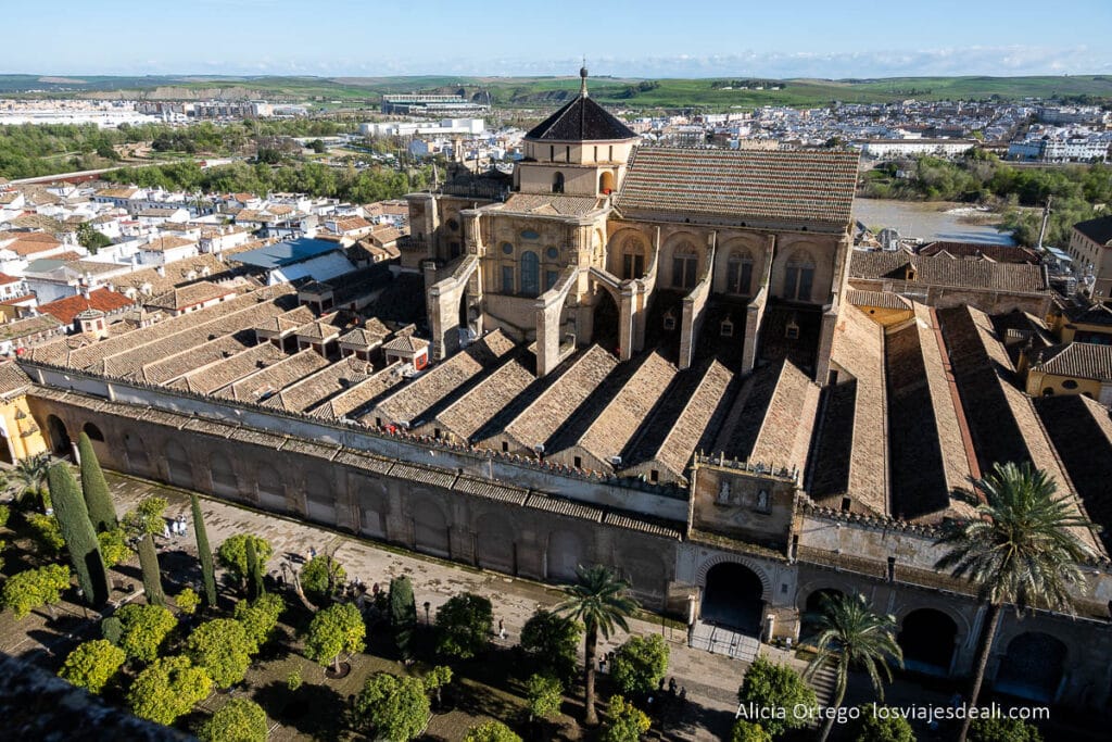 vistas de la mezquita de córdoba desde la torre campanario