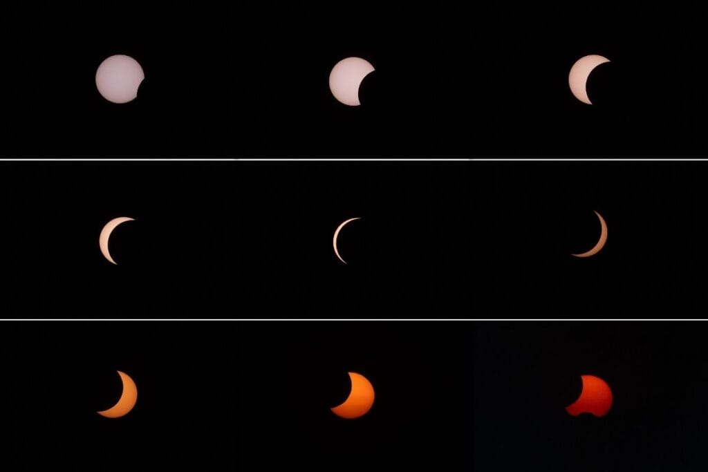 fases parciales del eclipse de sol total 2026