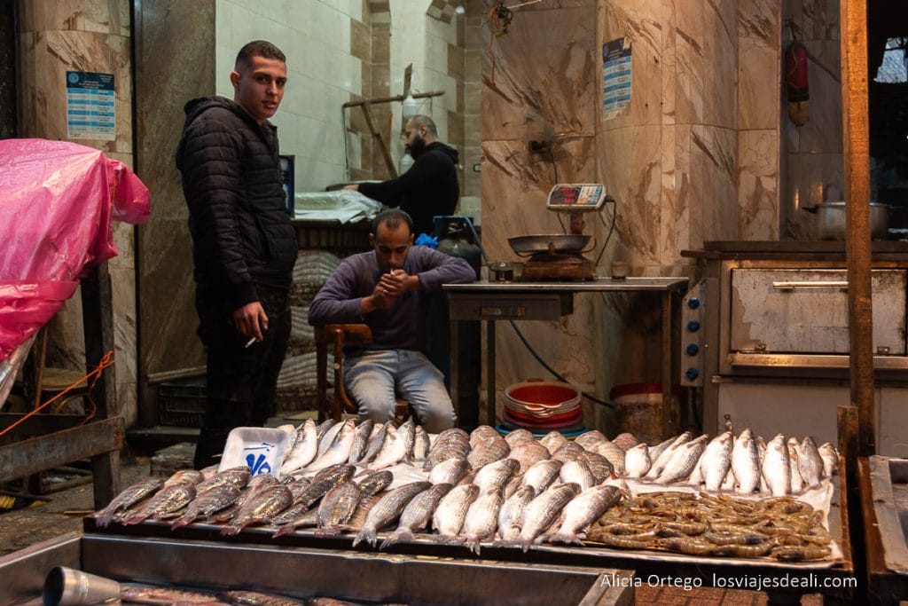 puesto de pescado en alejandría