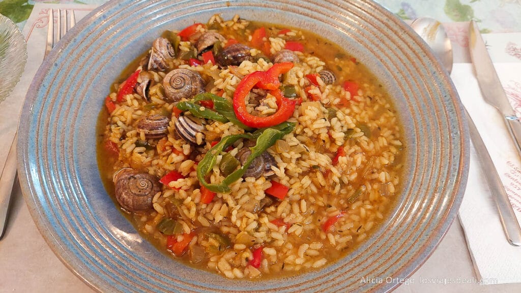 arroz con caracoles de taberna la viuda